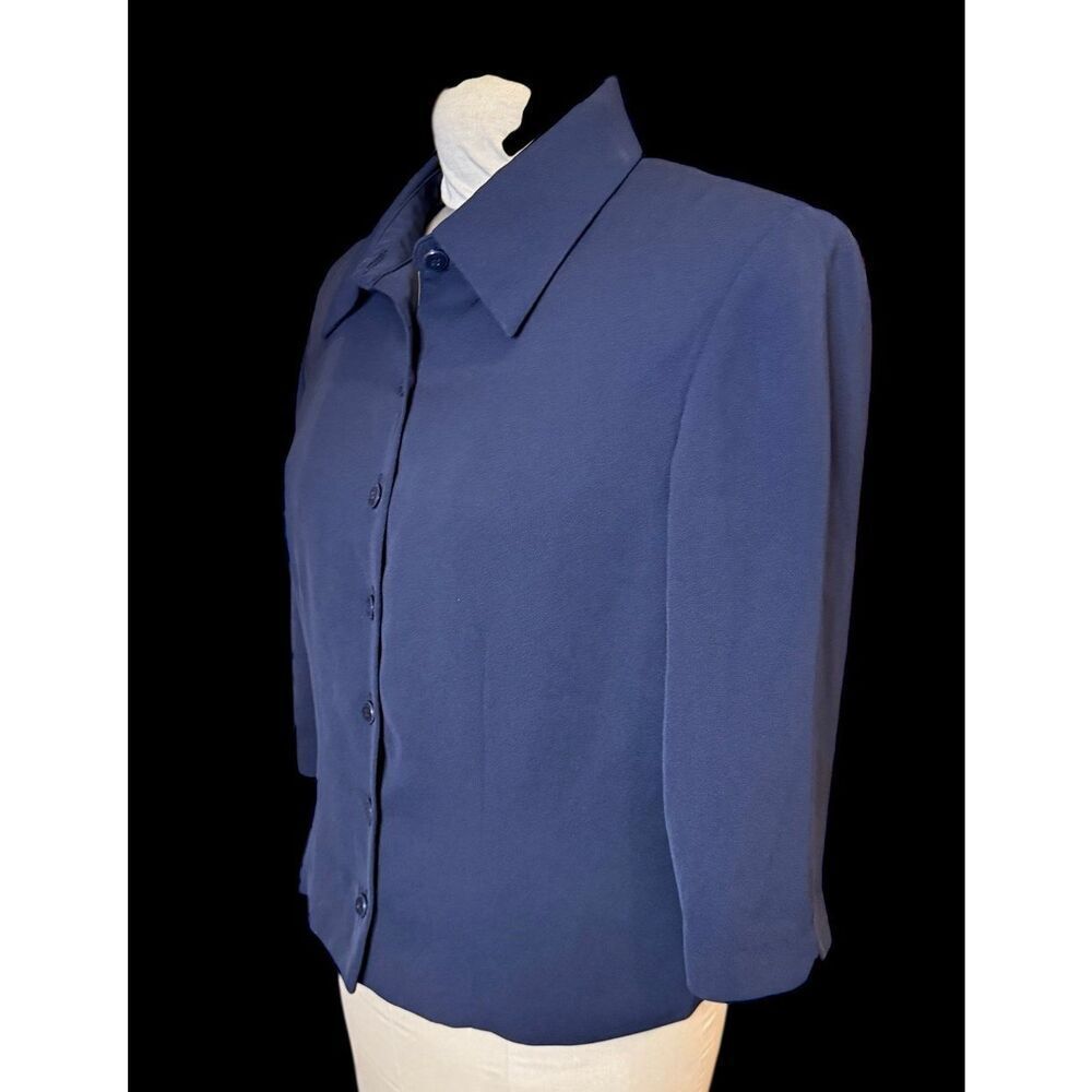Stonebridge Lightweight Button Front Jacket 3/4 Sleeve Sz. 12 - Picture 10 of 11